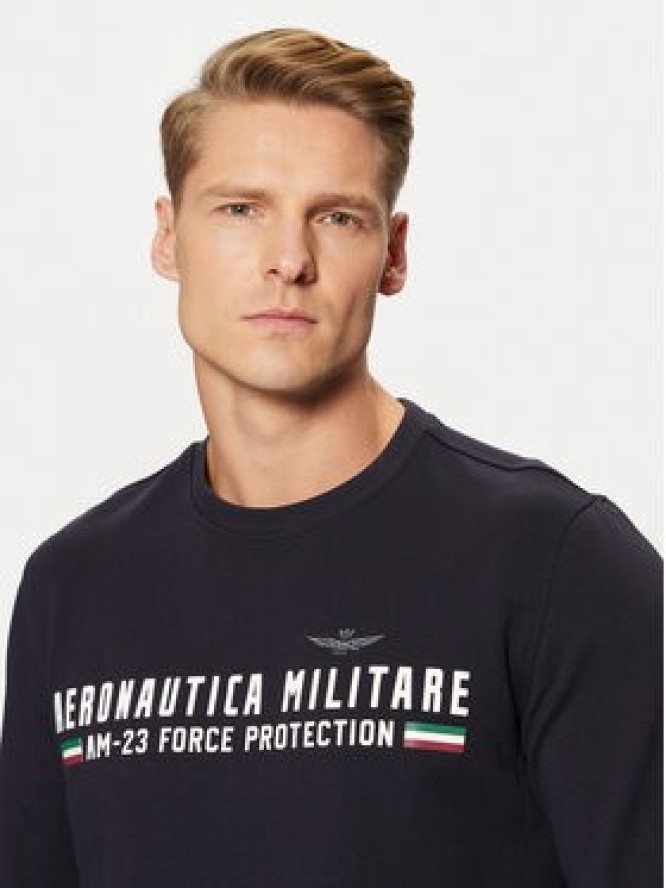 Aeronautica Militare Bluza 242FE1968F459 Granatowy Regular Fit