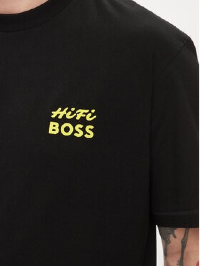 Boss T-Shirt Te_Records 50515553 Czarny Relaxed Fit