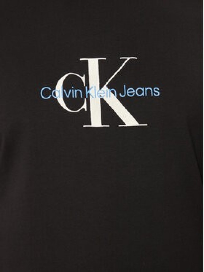 Calvin Klein Jeans T-Shirt Distressed Monologo J30J326863 Czarny Regular Fit