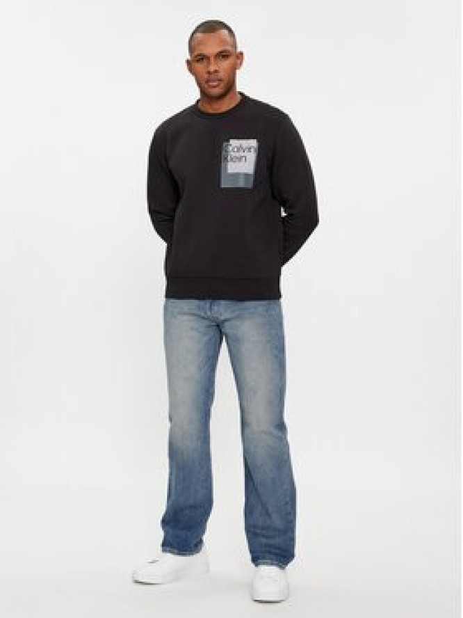 Calvin Klein Bluza Overlay K10K112249 Czarny Regular Fit