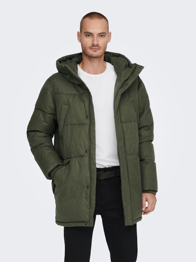 ONLY & SONS Kurtka zimowa "Matheo" w kolorze khaki rozmiar: XXL