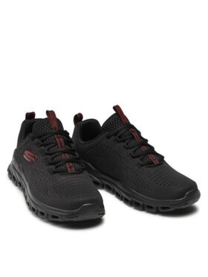 Skechers Sneakersy Fasten Up 232136/BBK Czarny