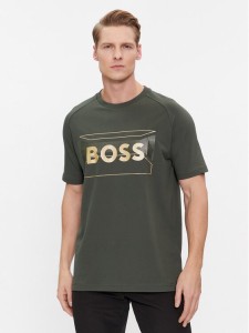 Boss T-Shirt 50514527 Zielony Regular Fit