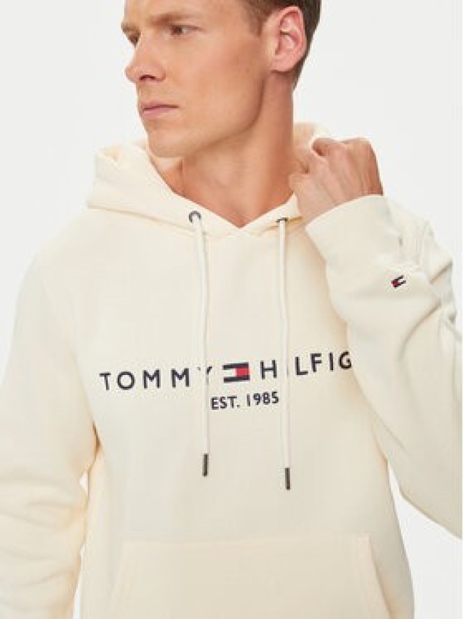 Tommy Hilfiger Bluza Logo MW0MW11599 Beżowy Regular Fit