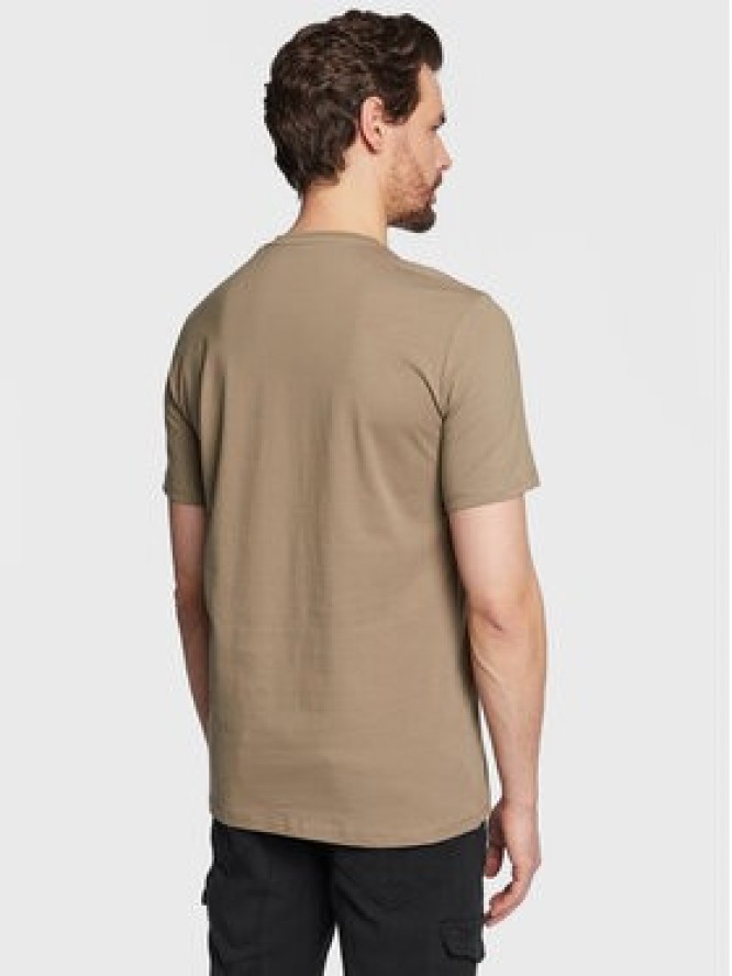 Guess T-Shirt Round Logo M3GI11 J1314 Zielony Slim Fit