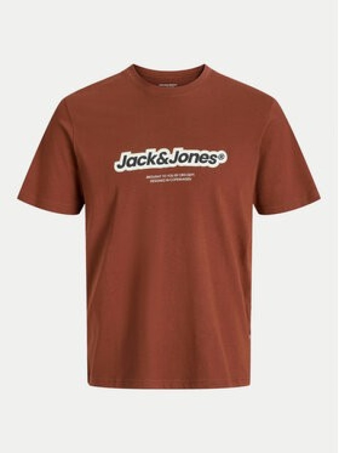 Jack&Jones T-Shirt Vesterbro 12265740 Brązowy Relaxed Fit