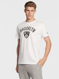 New Era T-Shirt Brooklyn Nets 11530756 Biały Regular Fit