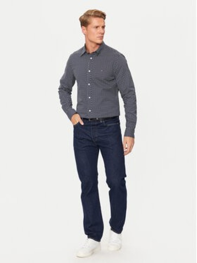 Tommy Hilfiger Koszula MW0MW36870 Granatowy Slim Fit