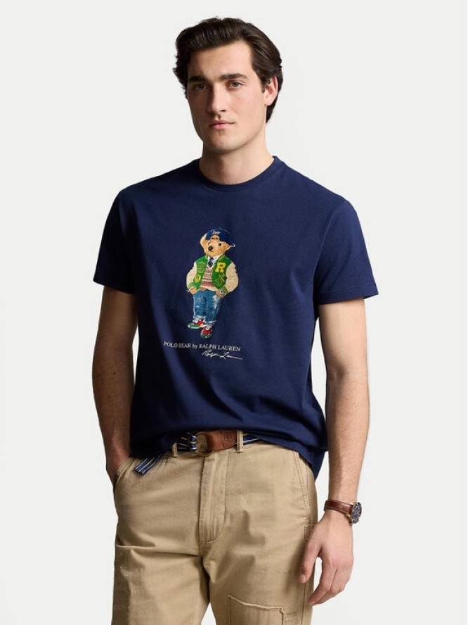 Polo Ralph Lauren T-Shirt 710854497039 Granatowy Regular Fit