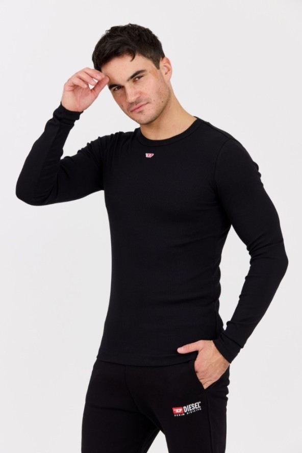 DIESEL Czarny longsleeve męski D-RIBBER-LS-N