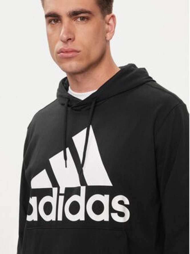 adidas Bluza Essentials Logo Hoodie IC0440 Czarny Regular Fit