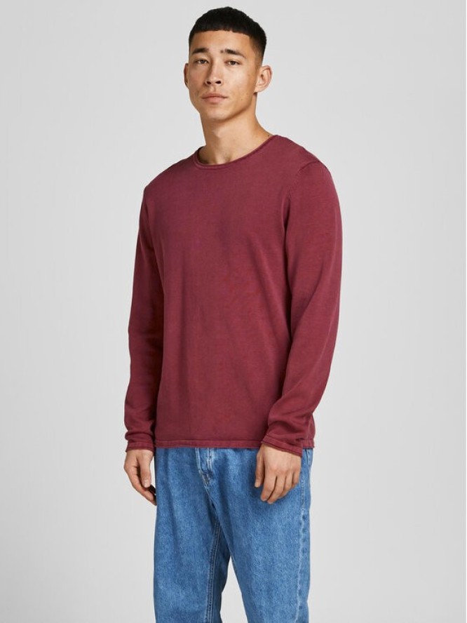 Jack&Jones Sweter Leo 12174001 Bordowy Regular Fit