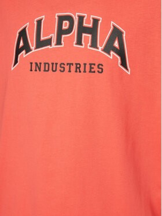 Alpha Industries T-Shirt College 146501 Czerwony Relaxed Fit