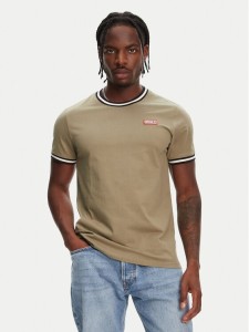 Hunter T-Shirt Eigg Ringer HARM0032251 Khaki Regular Fit