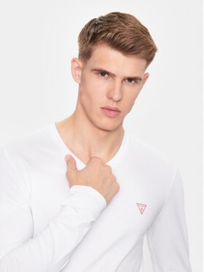 Guess Longsleeve M2YI08 J1314 Biały Slim Fit