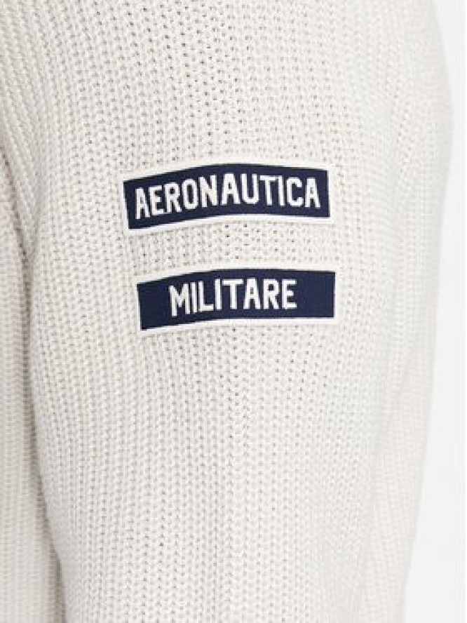 Aeronautica Militare Sweter 232MA1443L507 Écru Regular Fit