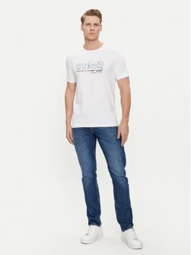 Guess T-Shirt M4GI26 J1314 Biały Slim Fit