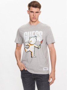 Guess T-Shirt M3YI87 K9RM1 Szary Regular Fit