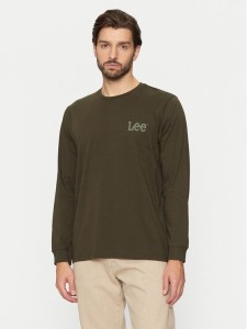 Lee Longsleeve Wobbly 112355592 Zielony Regular Fit