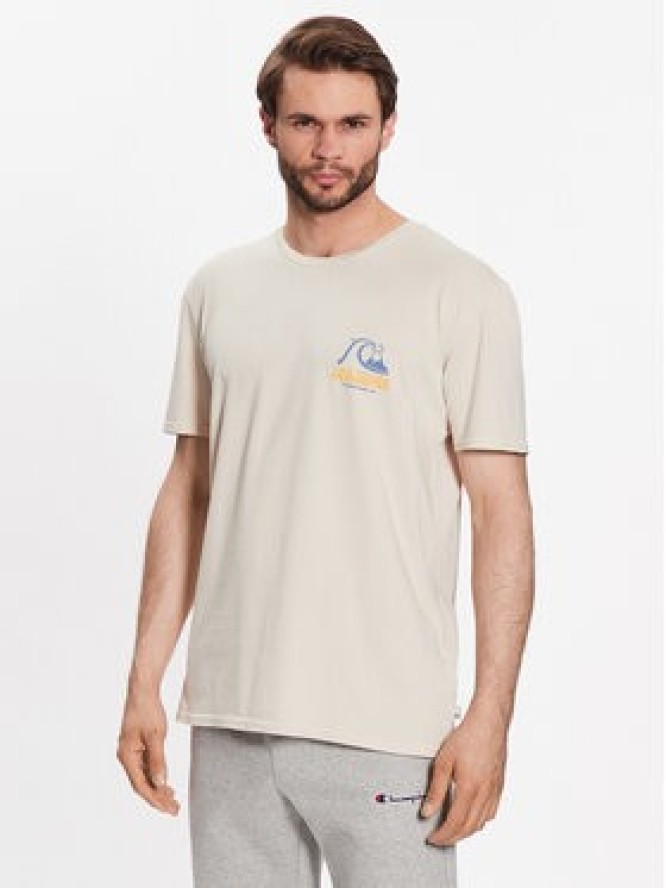 Quiksilver T-Shirt Arts In Palm EQYZT07249 Beżowy Regular Fit