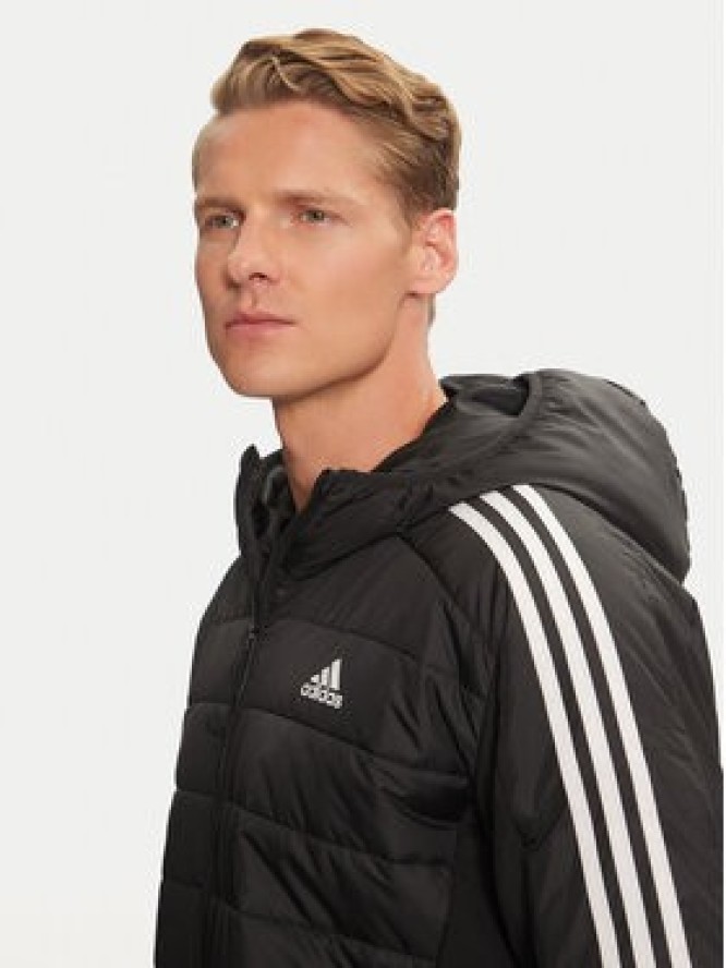 adidas Kurtka przejściowa Essentials 3-Stripes Hybrid IN7195 Czarny Regular Fit