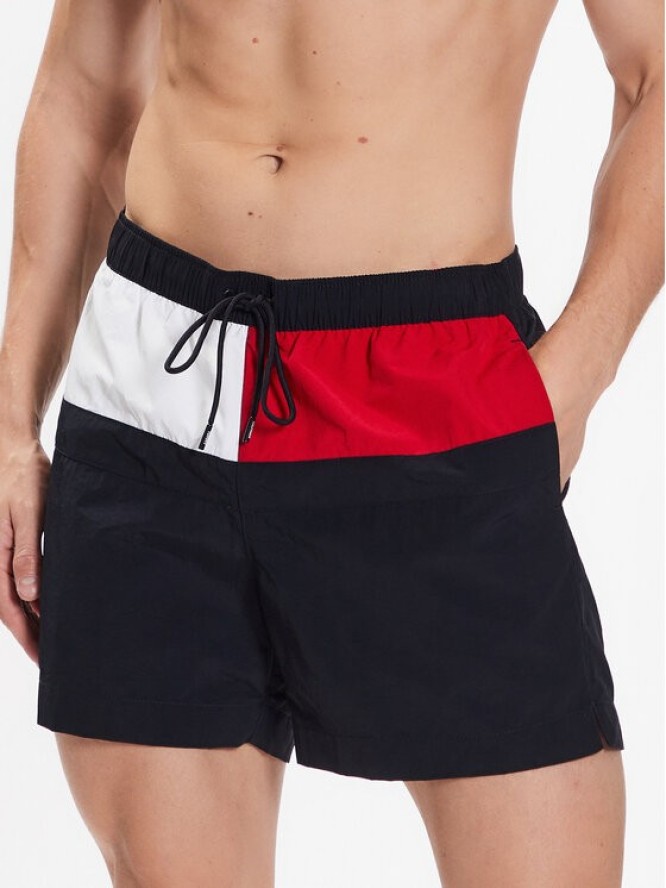 Tommy Hilfiger Szorty kąpielowe UM0UM02744 Granatowy Regular Fit