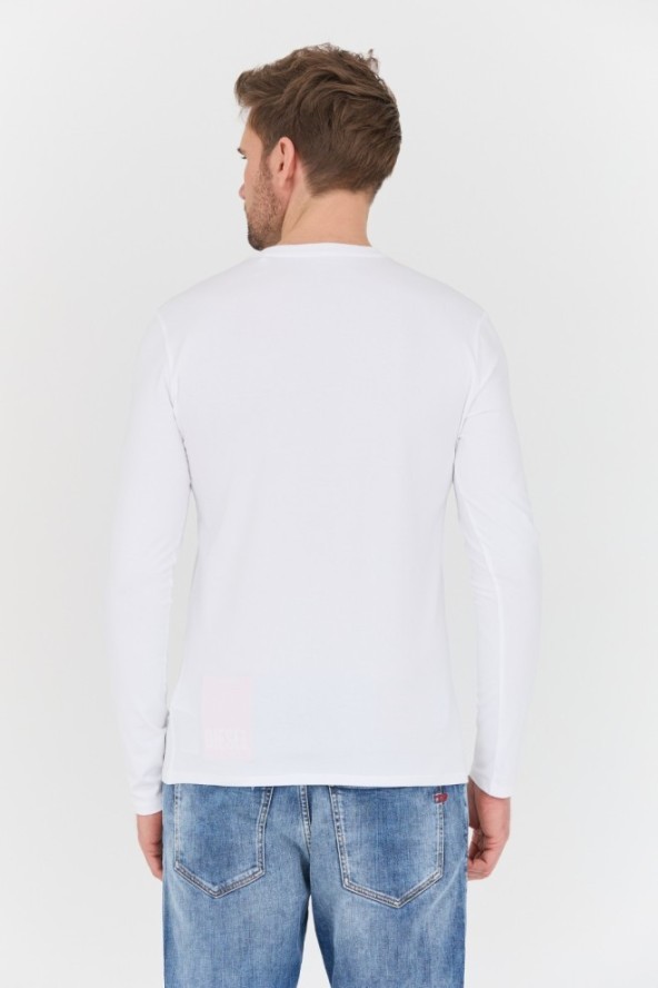 GUESS Biały longsleeve Core Tee