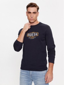 Guess Longsleeve M4RI34 J1314 Granatowy Slim Fit