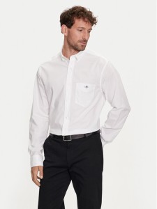 Gant Koszula Poplin 3000100 Biały Regular Fit