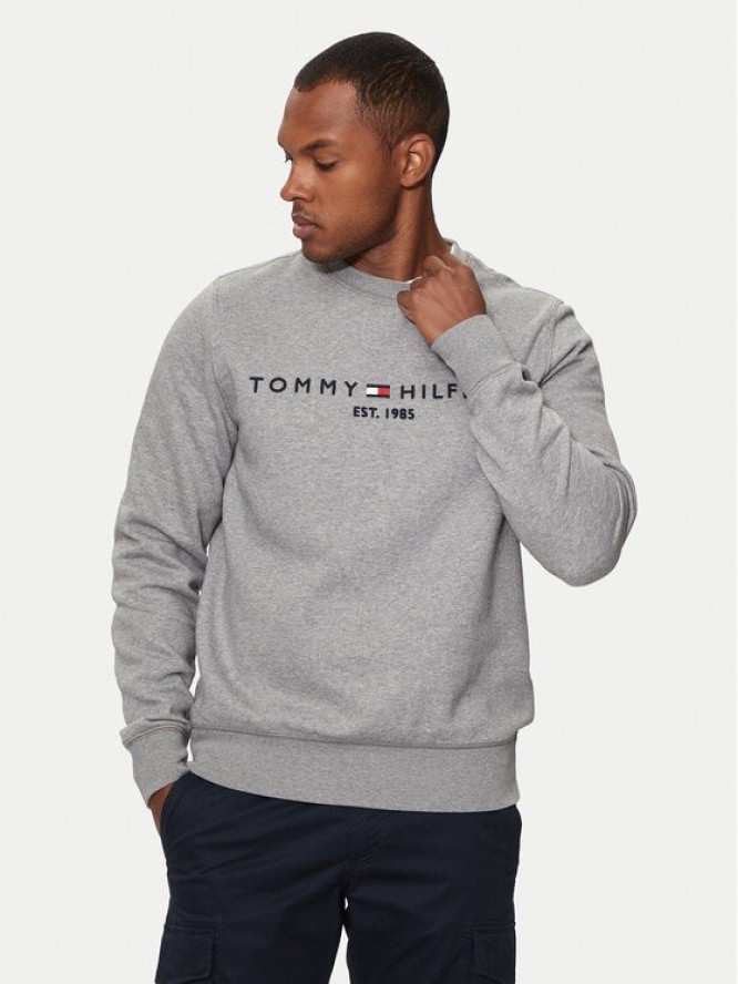 Tommy Hilfiger Bluza Logo MW0MW11596 Szary Regular Fit