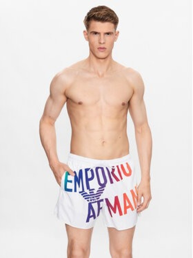 Emporio Armani Underwear Szorty kąpielowe 211740 3R424 93610 Biały Regular Fit