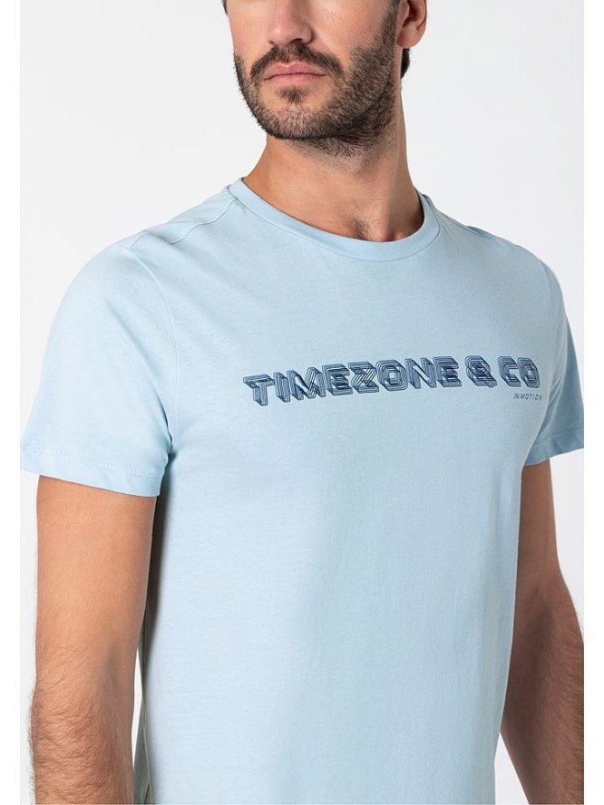 Timezone Koszulka w kolorze błękitnym rozmiar: M