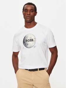 Boss T-Shirt 50528189 Écru Regular Fit