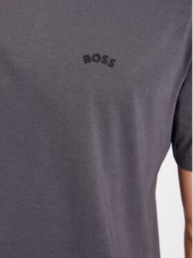 Boss T-Shirt Tee Curved 50469062 Szary Regular Fit