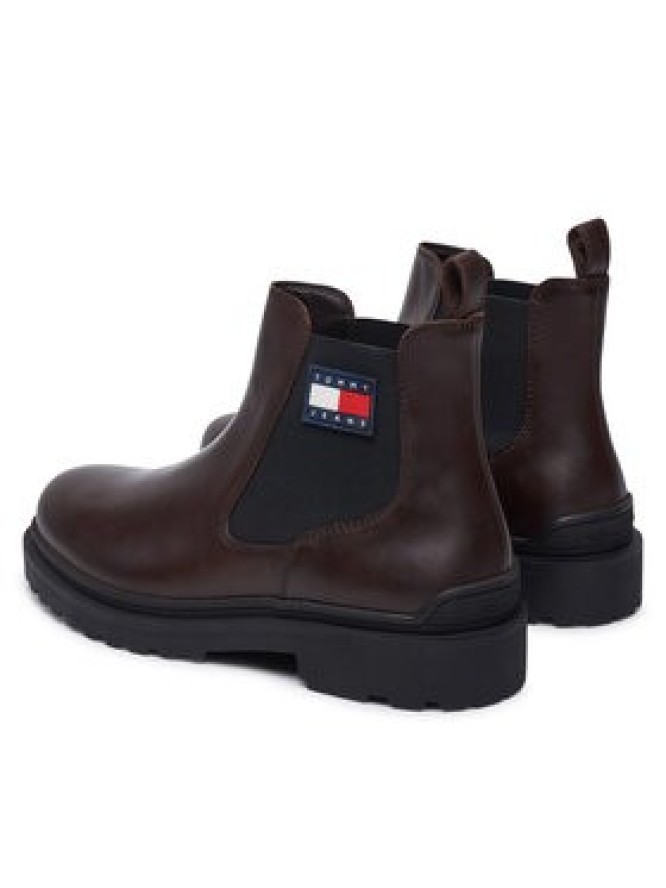 Tommy Jeans Sztyblety Tjm Leather Chelsea Boot EM0EM01448 Brązowy