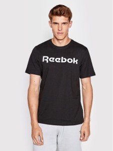 Reebok T-Shirt Classic Graphic Series Linear Logo GJ0136 Czarny Slim Fit