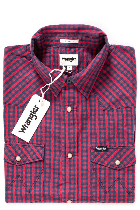 WRANGLER SS WESTERN SHIRT HIGH KOSZULA MĘSKA RISK RED W5A244M1P