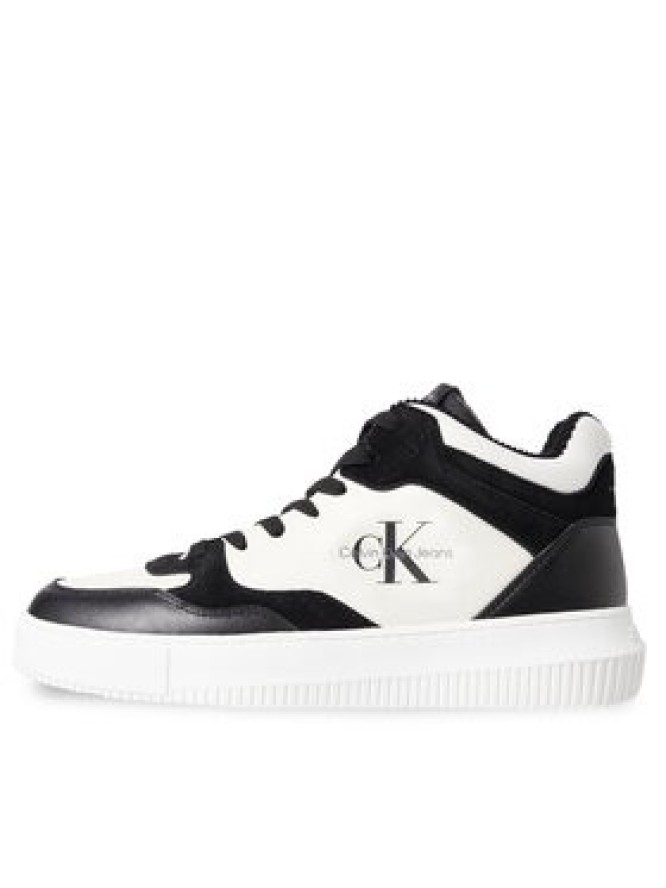 Calvin Klein Jeans Sneakersy Chunky Mid Cupsole Coui Lth Mix YM0YM00779 Czarny