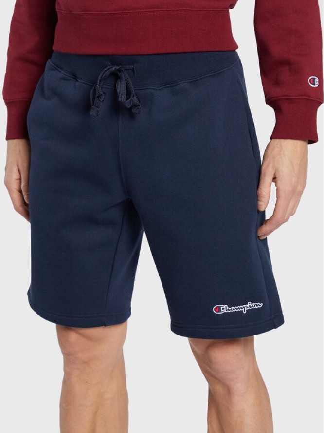 Champion Szorty sportowe Small Embroidery Script 218295 Granatowy Regular Fit