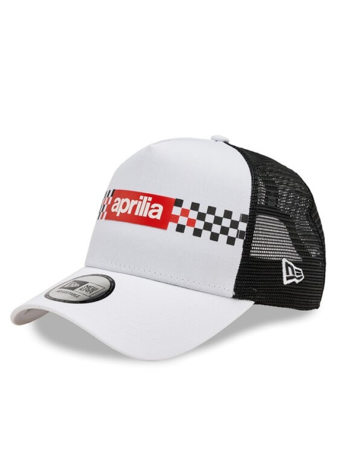 New Era Czapka z daszkiem Checker Print Trucker Aprilia 60435563 Biały