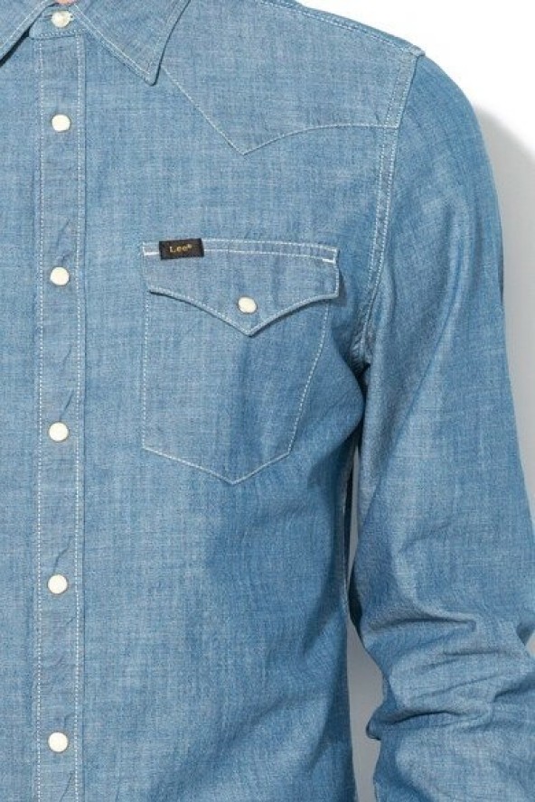 LEE WESTERN SHIRT MĘSKA KOSZULA JEANSOWA SKY BLUE L643KYEQ