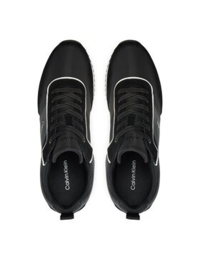 Calvin Klein Sneakersy Low Top Lace Up Mix HM0HM01554 Czarny