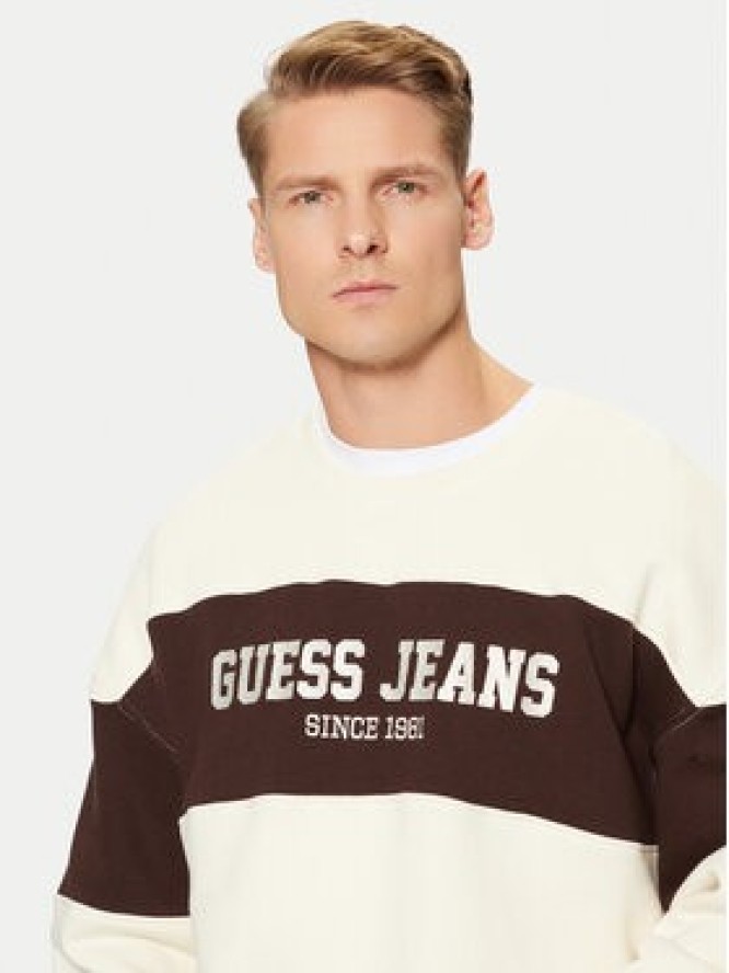 Guess Jeans Bluza M4BQ39 K9V31 Beżowy Classic Fit