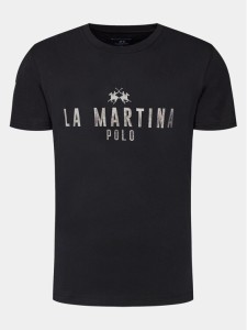 La Martina T-Shirt YMR322 JS206 Czarny Regular Fit