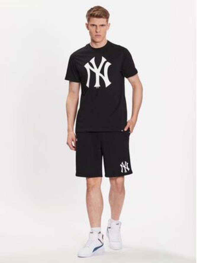 47 Brand T-Shirt MLB New York Yankees Imprint 47 Echo Tee BB017TEMIME544088JK Czarny Regular Fit