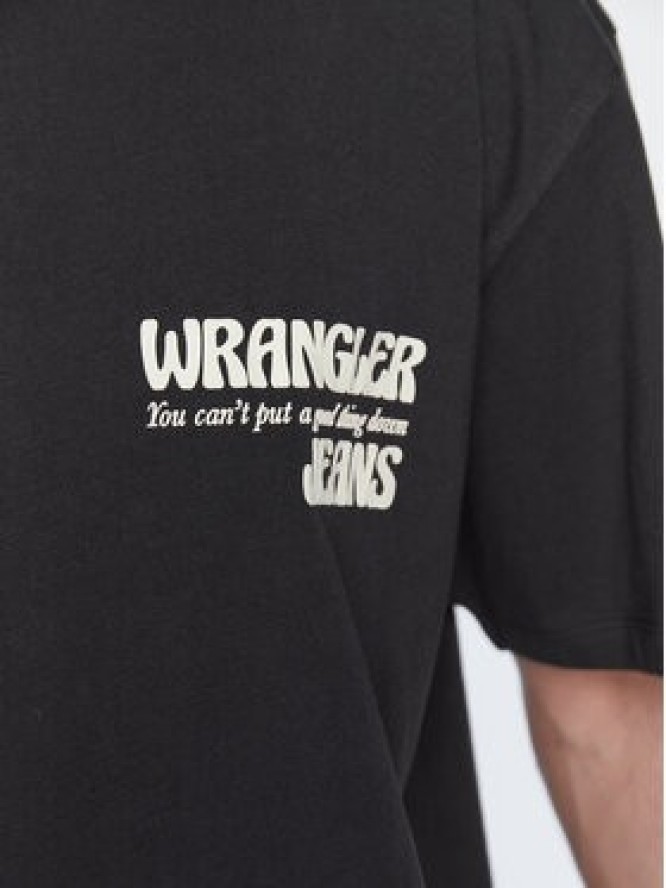 Wrangler T-Shirt Slogan W70NEEXV6 112321205 Czarny Relaxed Fit