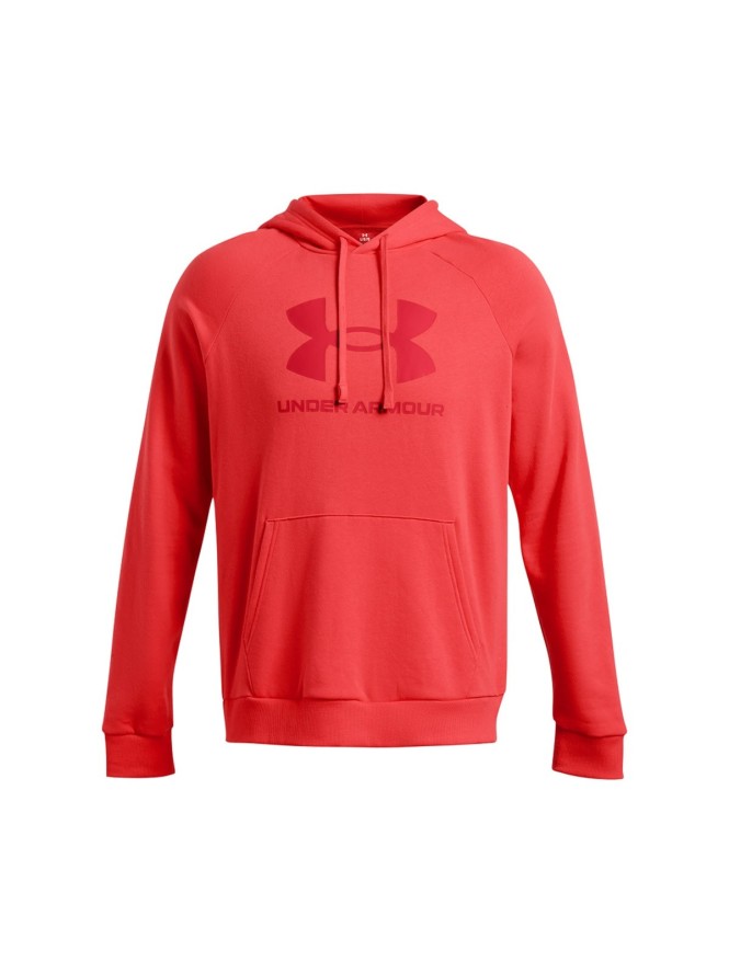 Bluza dresowa nierozpinana z kapturem męska Under Armour UA Rival Fleece Logo HD - czerwona