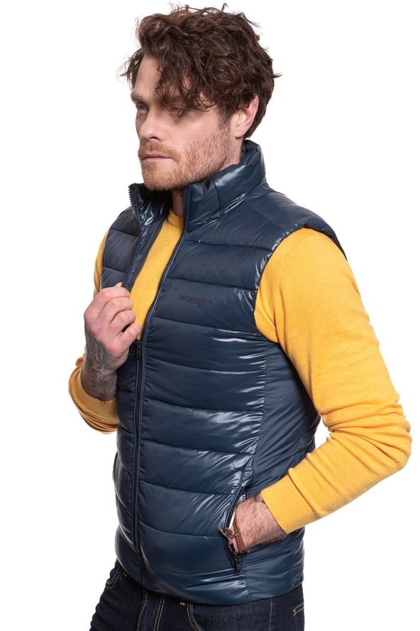 WRANGLER PUFFER VEST NAVY W4A3XT114