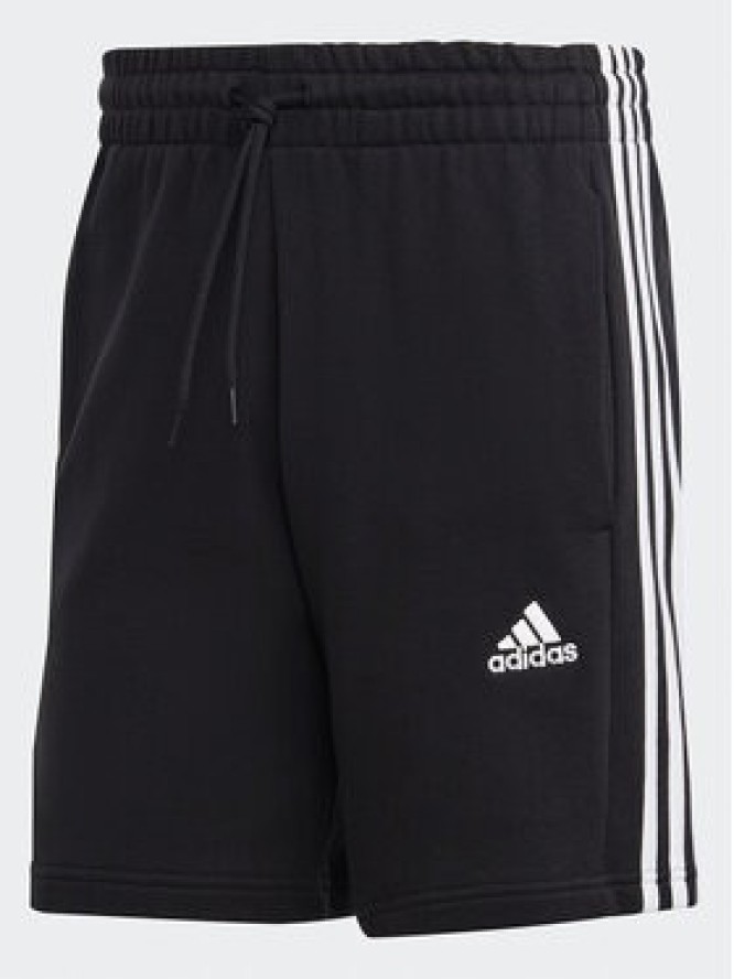 adidas Szorty sportowe Essentials French Terry 3-Stripes Shorts IC9435 Czarny Regular Fit