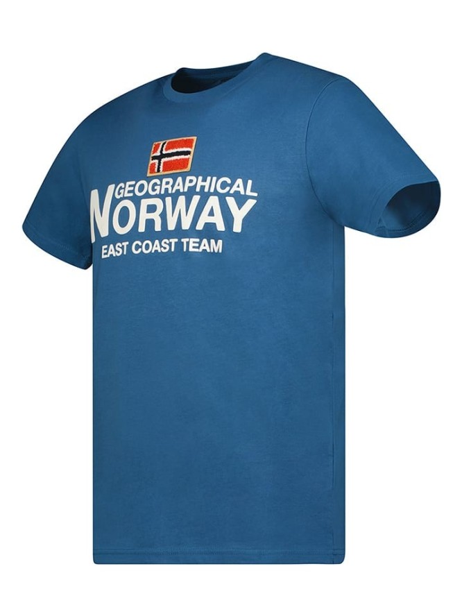 Geographical Norway Koszulka "Jacky" w kolorze niebieskim rozmiar: S